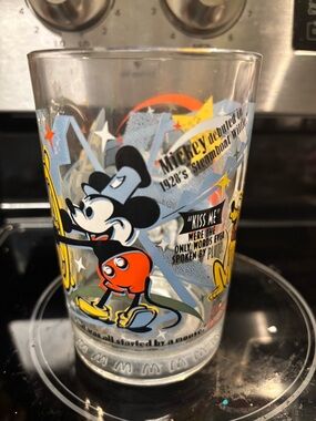 Vintage McDonald’s Disney 100 Years of Magic Glass - Mickey Steamboat Willie